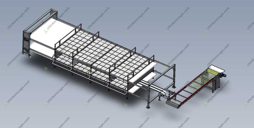 3D drawing for aviary system cage