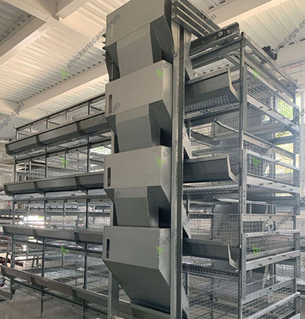 4 tier layer cage h type