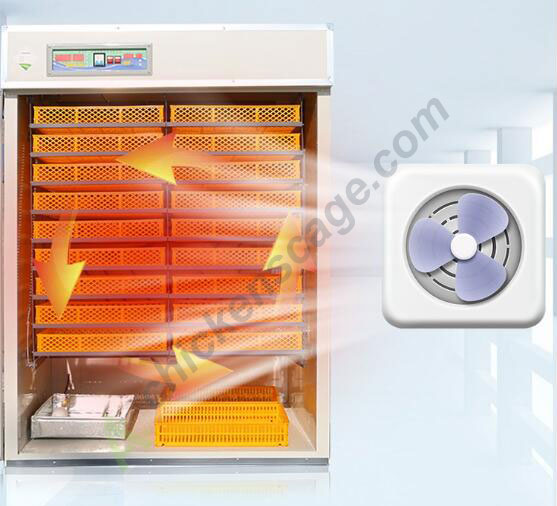 circulating exhaust system for large incubator