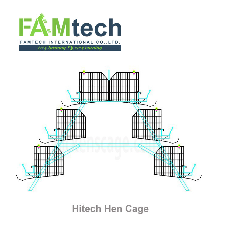 hitech hen cage drawing