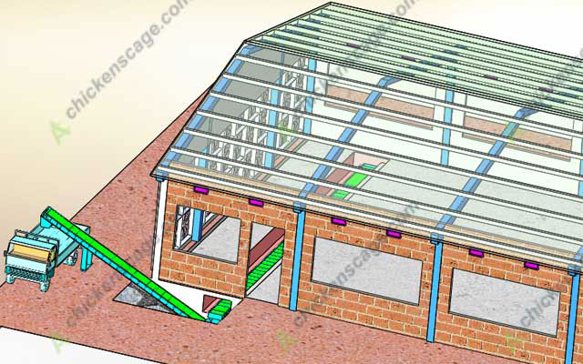 manure removal system in chicken house design plans